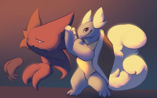 x2 Fullbody fully rendered + Simple background